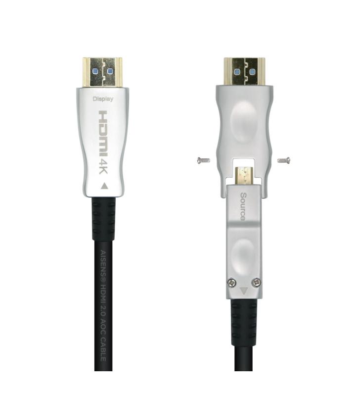 Cable HDMI 2.0 AOC 4K Desmontable Aisens A148-0510  HDMI Macho   D Macho - HDMI Macho  15m  Negro