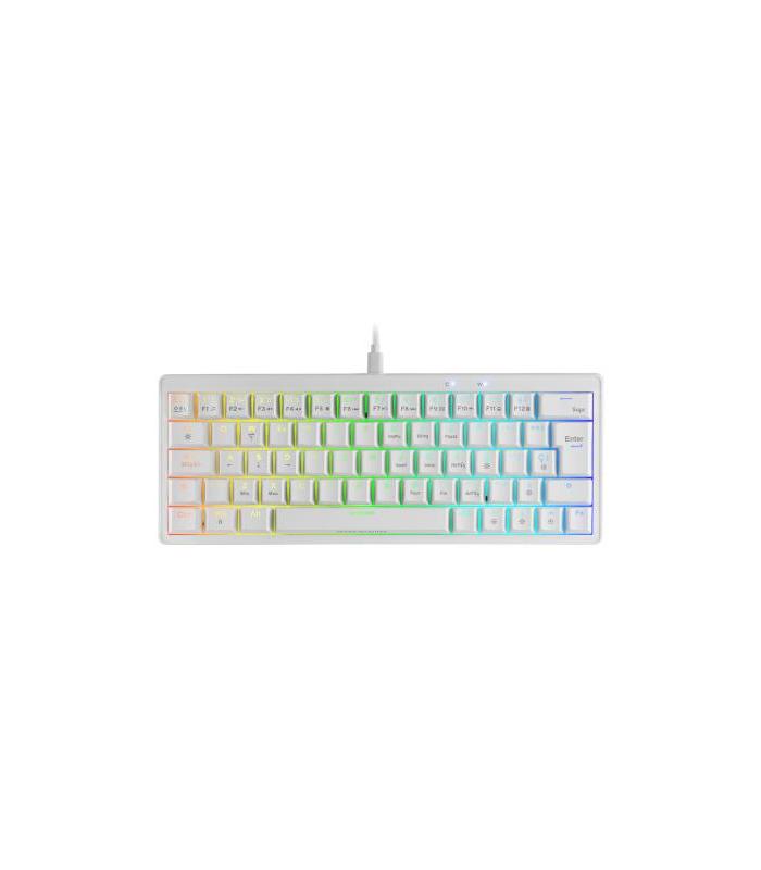 Teclado Gaming Mecnico Mars Gaming MKMINIPRO  Switch Amarillo  Blanco