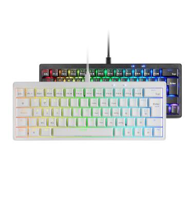 Teclado Gaming Mecnico Mars Gaming MKMINIPRO  Switch Amarillo  Blanco