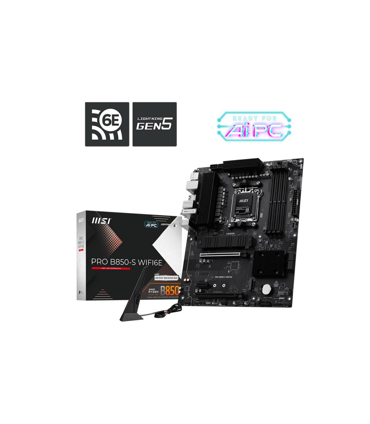 MSI Placa Base PRO B850-S WIFI6E DDR5 ATX AM5