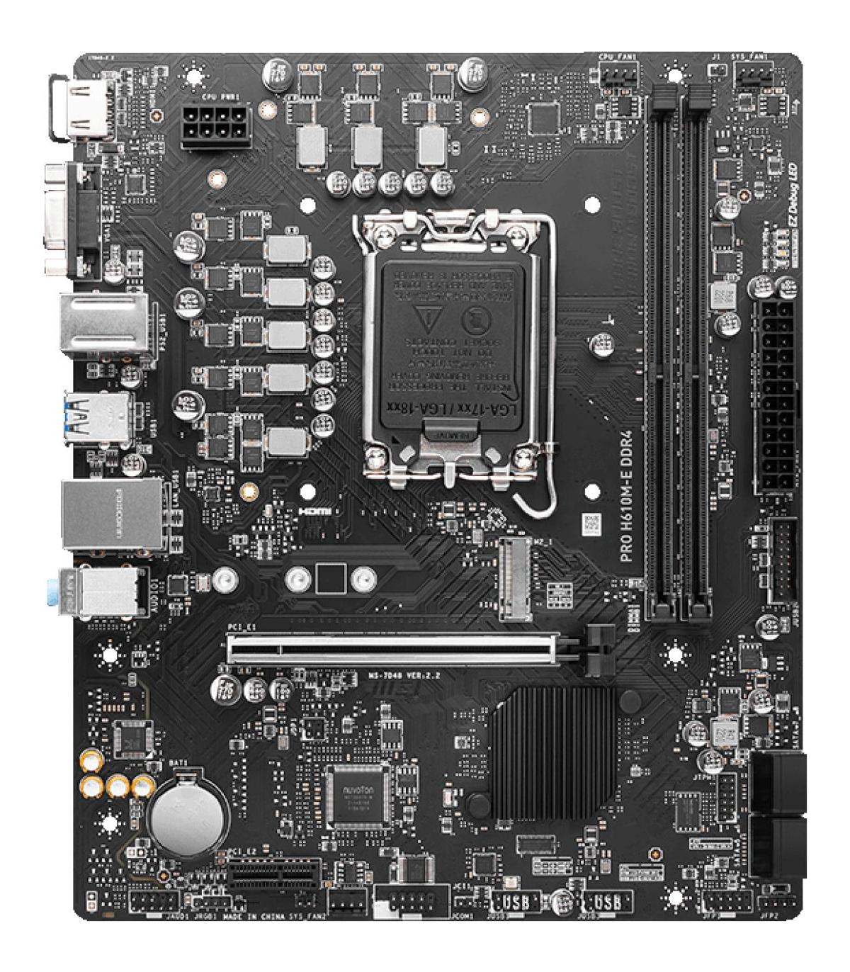 MSI Placa Base PRO H610M-E DDR4 MATX 1700