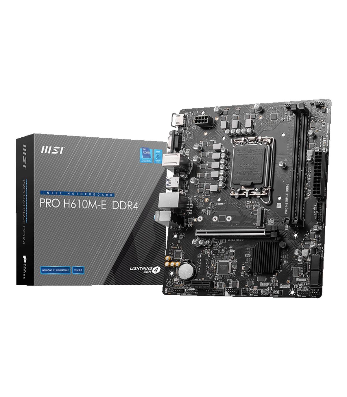 MSI Placa Base PRO H610M-E DDR4 MATX 1700