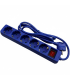 Regleta con Interruptor Phasak BN 0825/ 5 Tomas de Corriente/ Cable 1.8m/ Azul