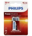 Pila Alcalina Philips 6LR61P1B/10/ 9V