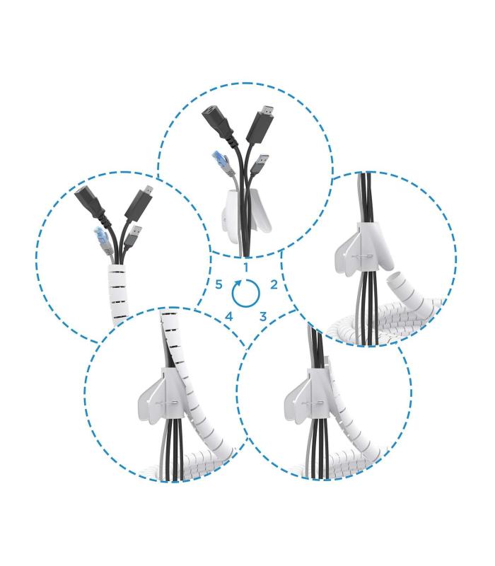 Organizador De Cables En Espiral Aisens A151-0919  3m