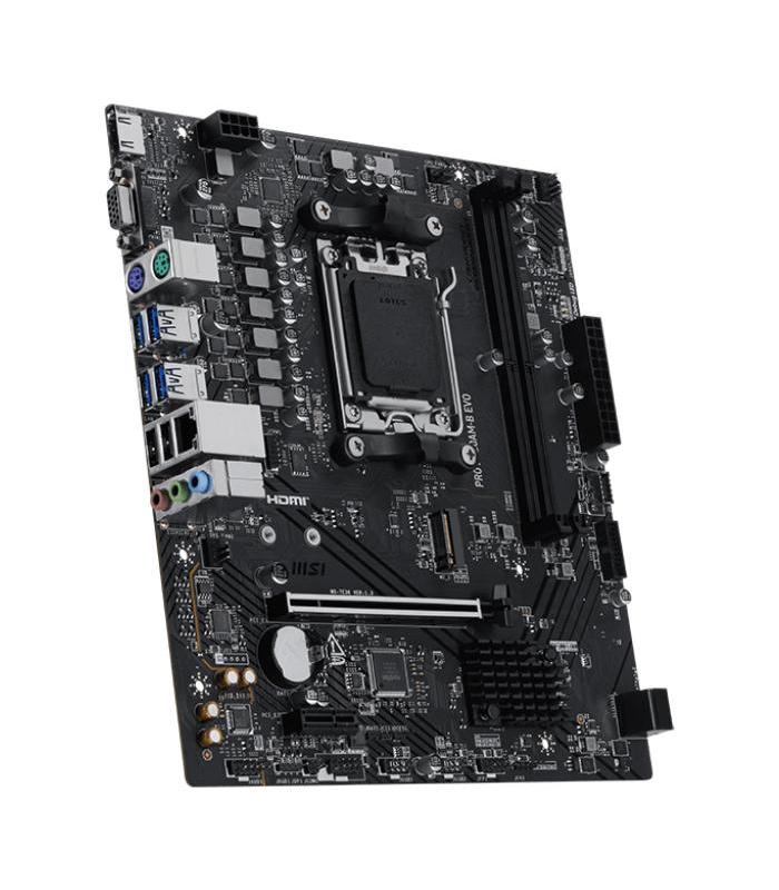 PLACA MSI PRO A620AM-B EVO,AMD,AM5,A520,2DDR5,128GB,VGA+HDMI,2.5GBLAN,2SATA3+1XM.2,6USB3.2,MATX