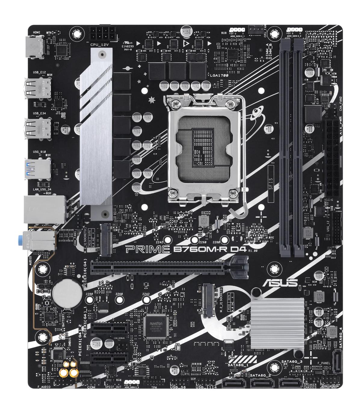 Placa Base Asus Prime B760M-R D4 Socket 1700  DDR4  PCIe 4.0  Micro ATX
