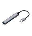 HUB AISENS USB 3.0 ALUMINIO TIPO A M-4XTIPO A H 10CM GRIS
