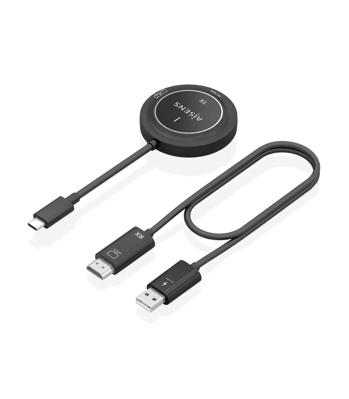 Adaptador Transmisor De Vdeo Inalmbrico USB Tipo-C - HDMI Aisens ASWL-H2KC30M004-BK  100W