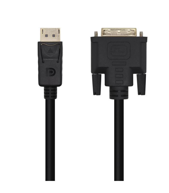 Cable Conversor Aisens A125-0463  DisplayPort Macho - DVI Macho  Hasta 5W  2300Mbps  3m  Negro