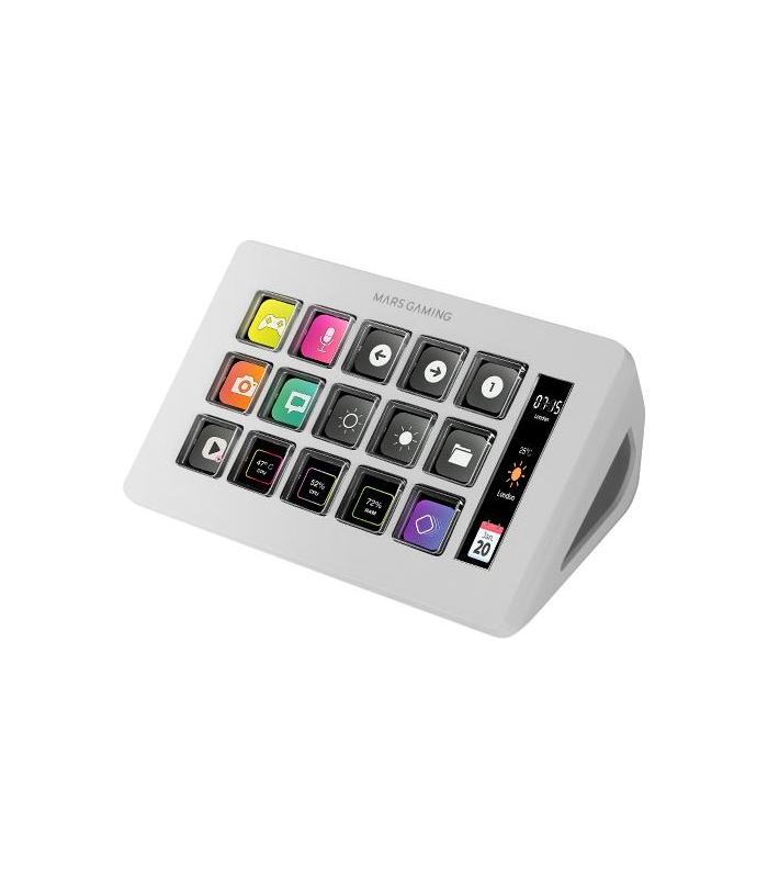 Stream Deck Slim Mars Gaming MSD-ONE  15 Teclas LCD  Blanco