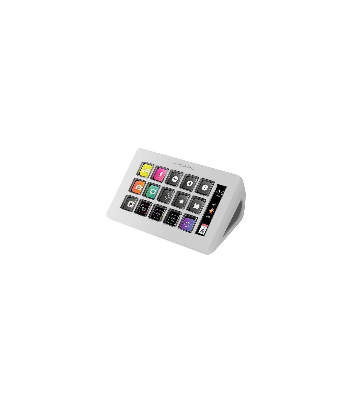 Stream Deck Slim Mars Gaming MSD-ONE  15 Teclas LCD  Blanco