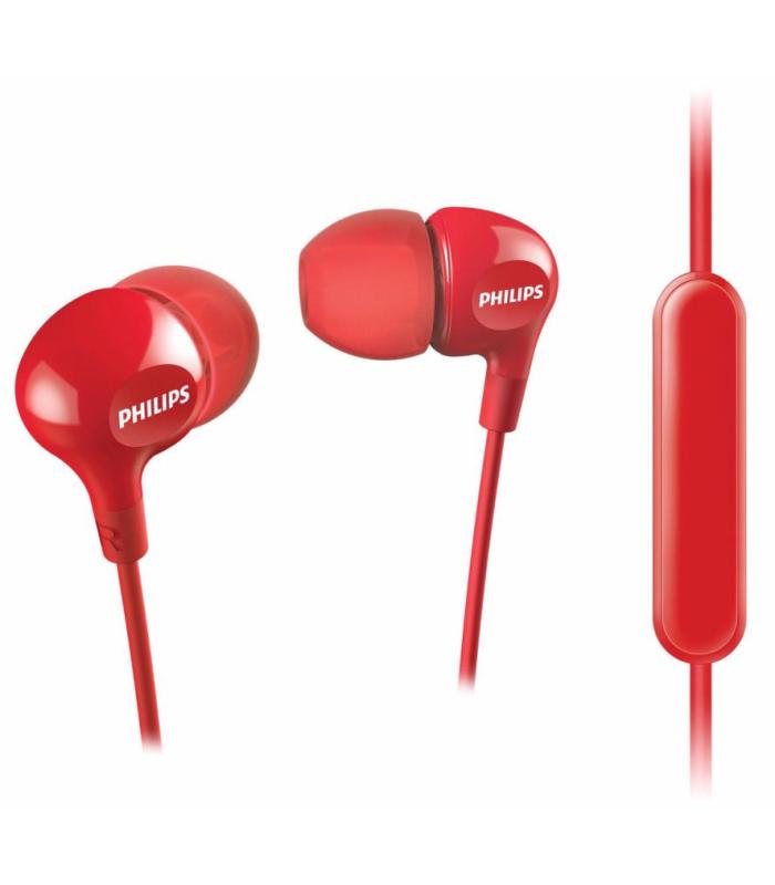 Auriculares Intrauditivos Philips SHE3555  Con Micrfono  Jack 3.5  Rojos