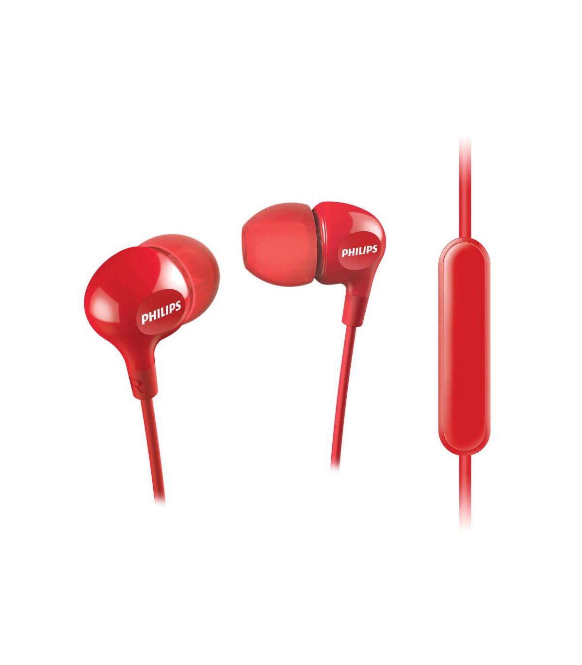 Auriculares Intrauditivos Philips SHE3555  Con Micrfono  Jack 3.5  Rojos