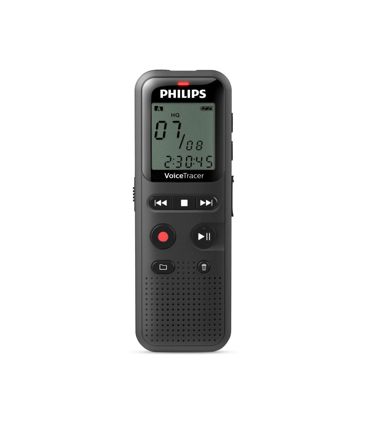 Grabadora De Voz Philips VoiceTracer DVT1160  8kHz  Negro