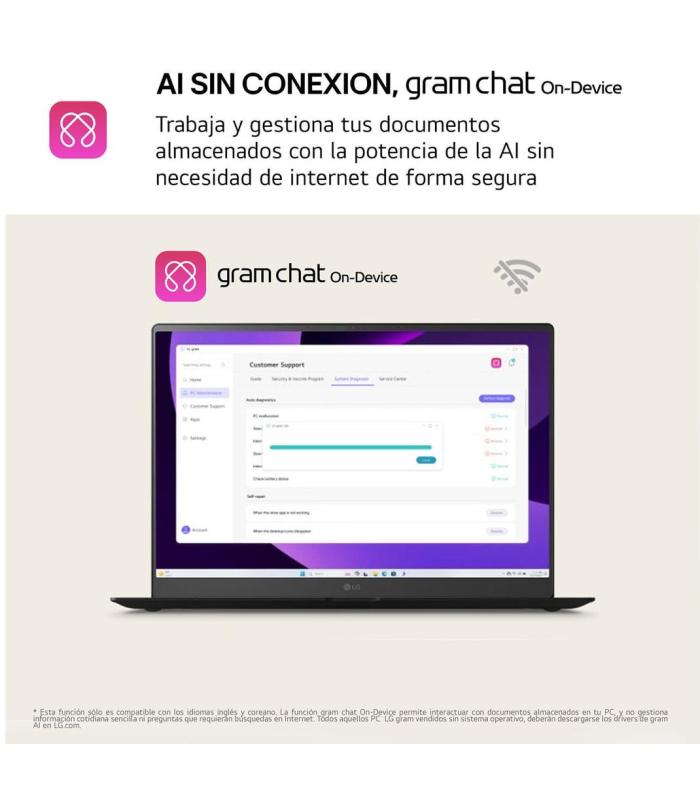 Porttil LG Gram 15Z80T-G.AU88B Ryzen AI 7-350  32GB  1TB SSD  15.6'  Win11