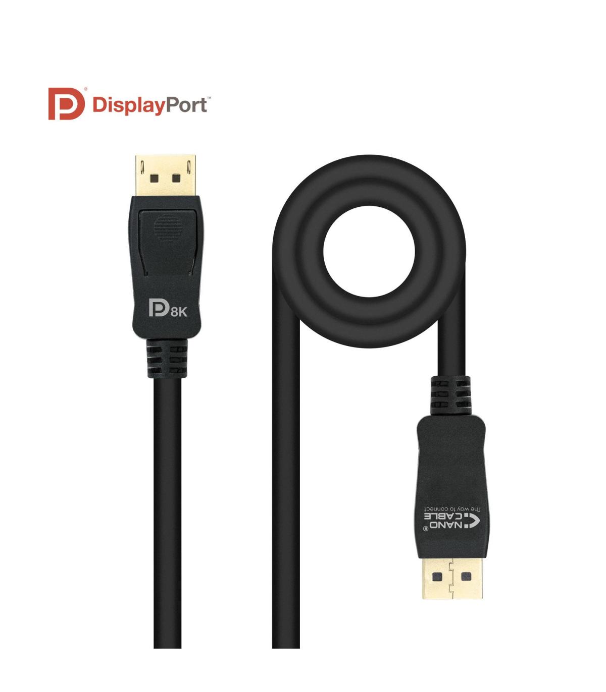 Nanocable 10.15.2502 Cable DisplayPort 2 M Negro
