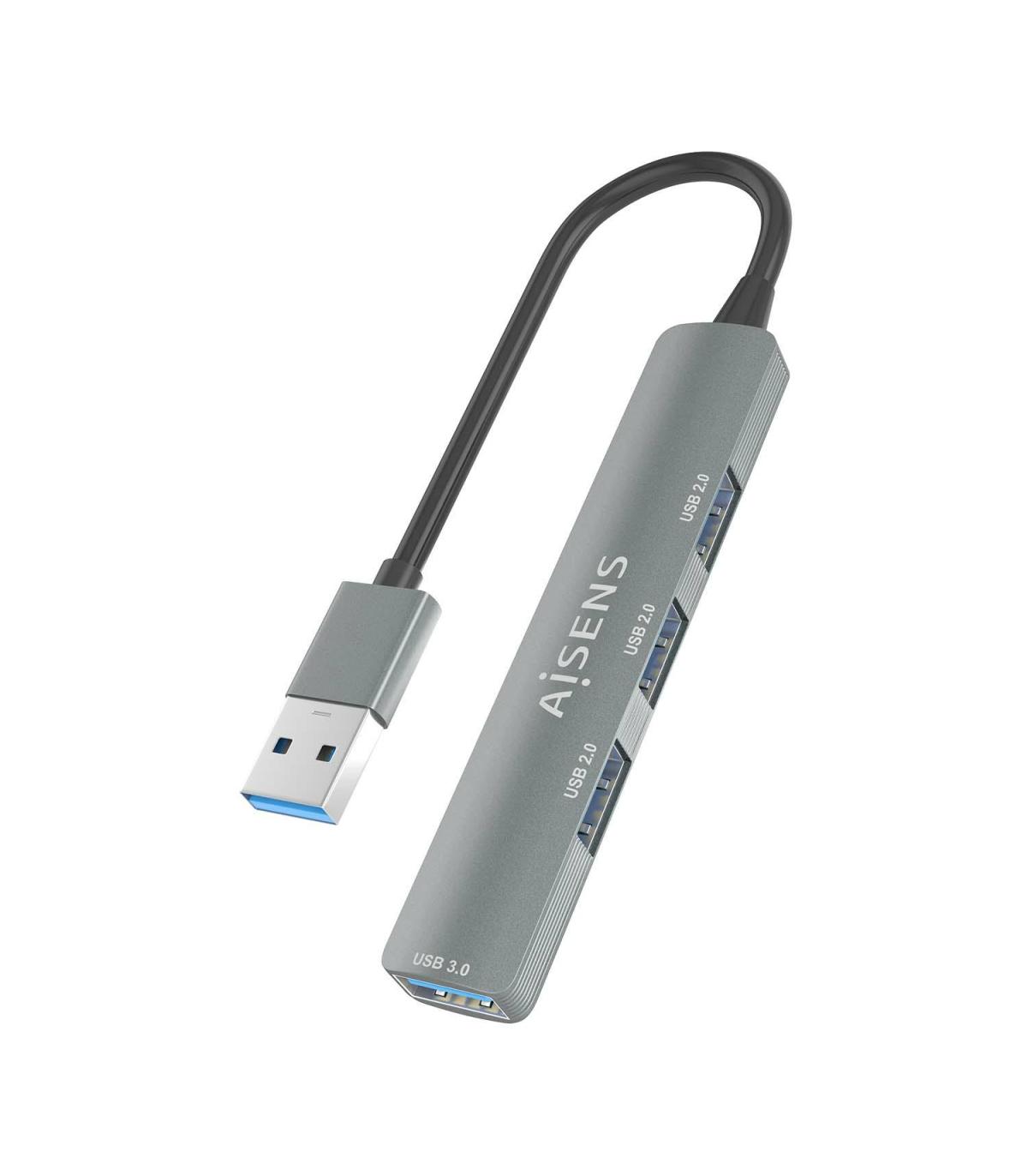 Hub USB 3.0 Aisens A106-0859  4xUSB  Gris