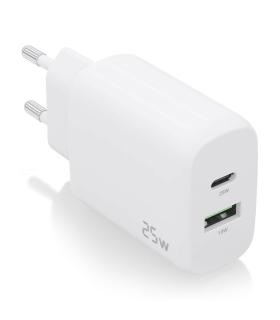 CARGADOR AISENS 25W 1XUSB-C PD3.0 1XUSB-A QC3.0 BLANCO