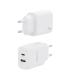 CARGADOR AISENS 25W 1XUSB-C PD3.0 1XUSB-A QC3.0 BLANCO