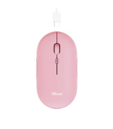 Trust Puck Ratn Ambidextro RF Inalmbrica + Bluetooth Ptico 1600 DPI
