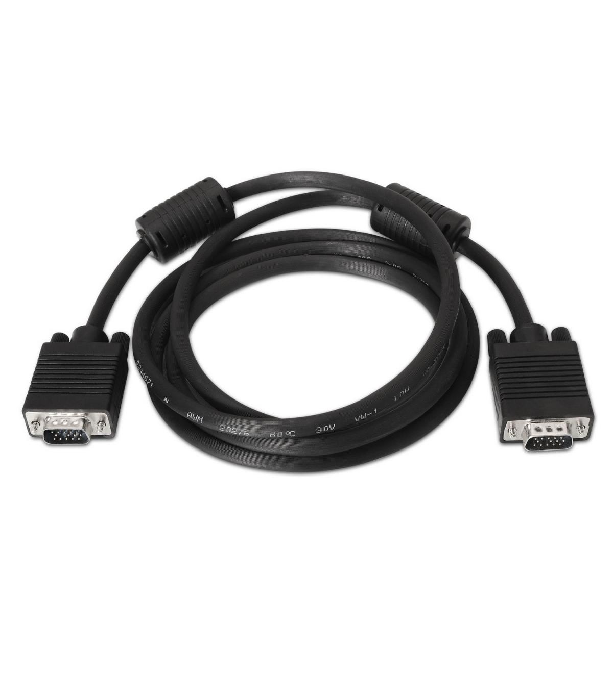 CABLE SVGA FERRITA HDB15M-HDB15M NEGRO 1.8M AISENS A113-0071