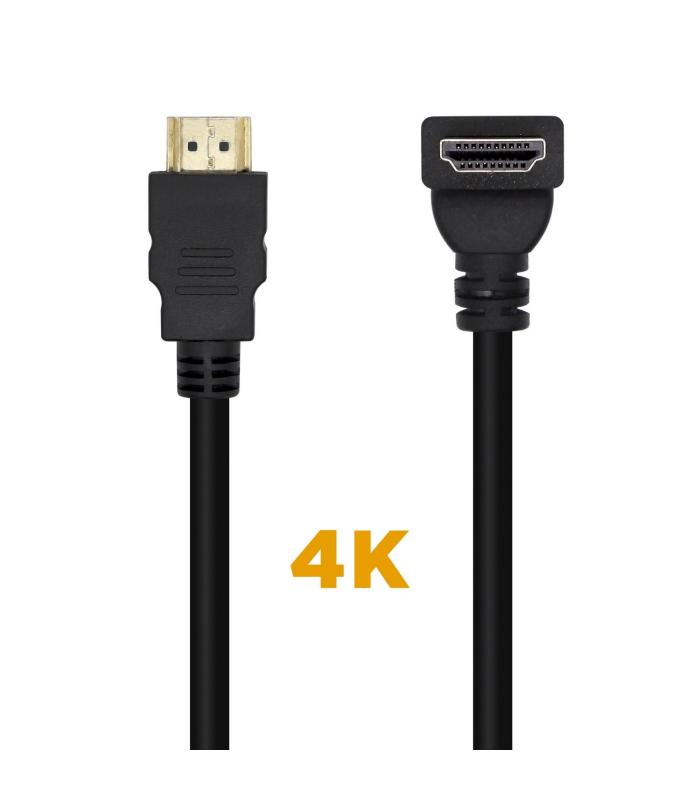 Cable HDMI 2.0 4K Aisens A120-0456  HDMI Macho - HDMI Macho  1m  Negro