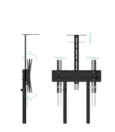 Soporte De Suelo Inclinable Con Ruedas TooQ NEFERTITI FS1151M-B Para TV De 37-70'  Hasta 70kg