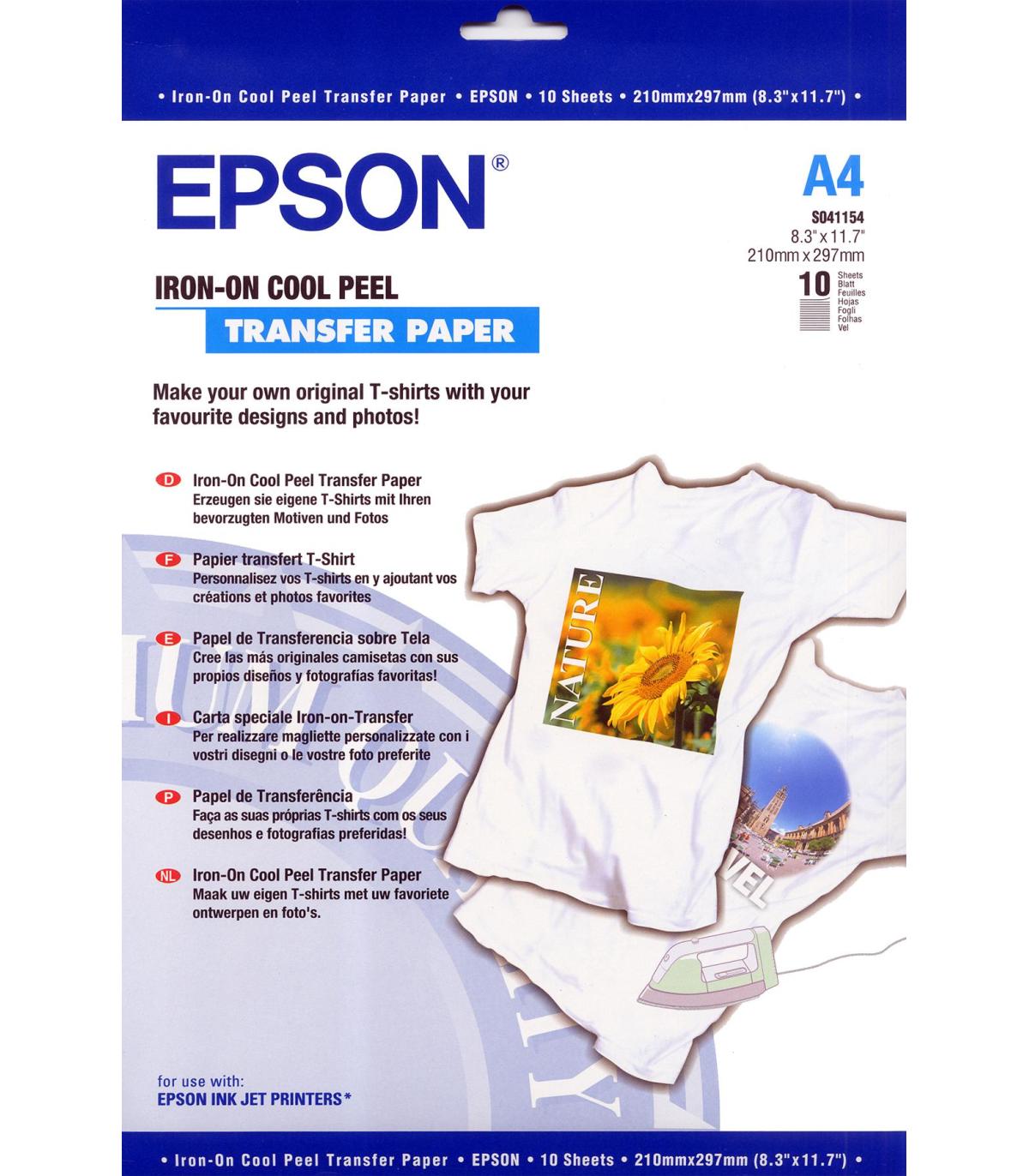 PAPEL COOL PEEL IRON-ON EPSON A4 - 124GR M (100 HOJAS)