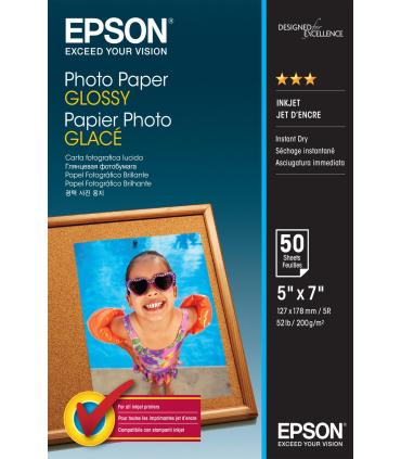 PAPEL FOTO GLOSSY EPSON 13X18 - 200GR M (50 HOJAS)