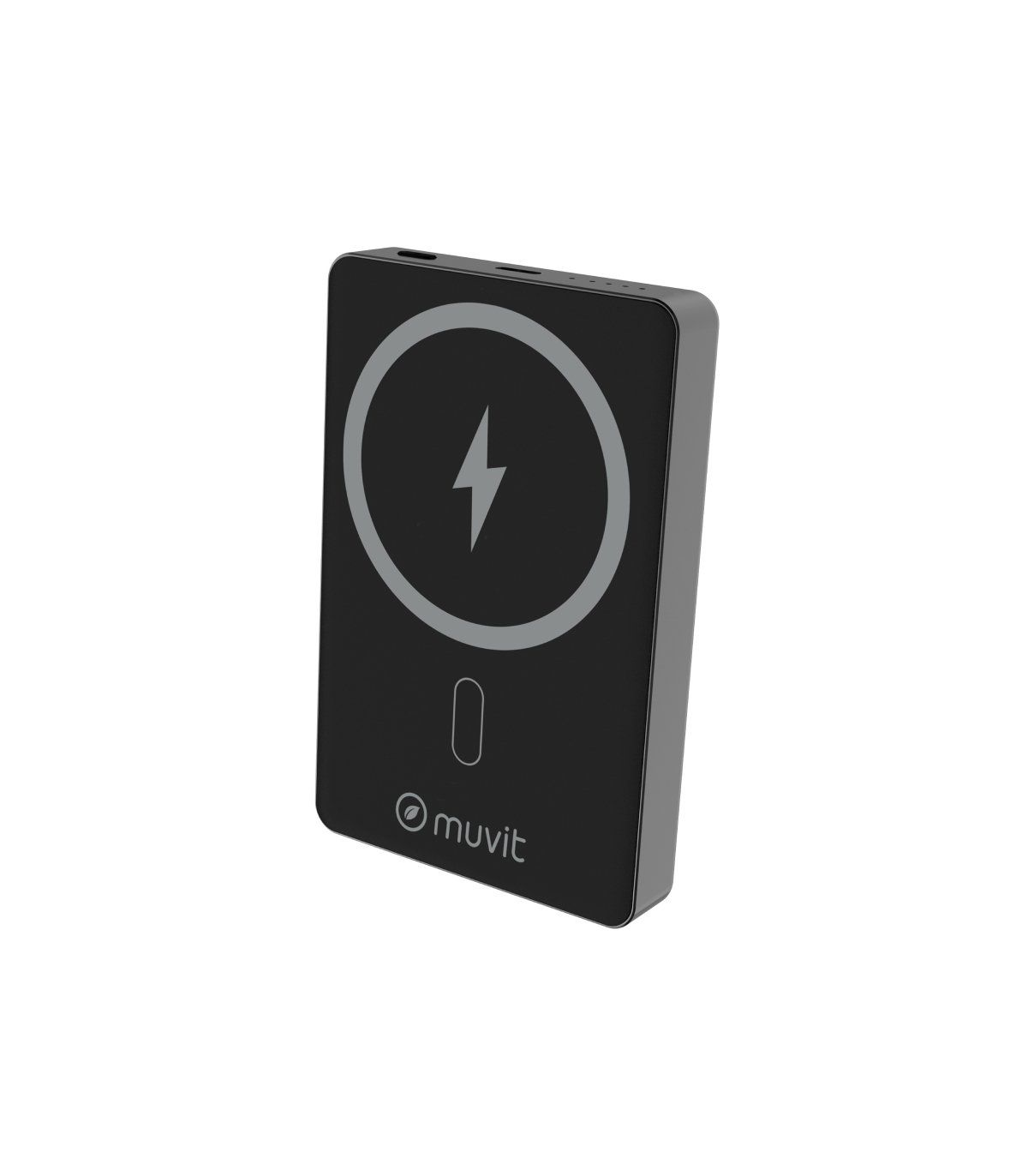 Powerbank 10000mAh Muvit For Change MCCHP0010/ 20W/ Wireless/ Negra/ Incluye Cable USB Tipo-C