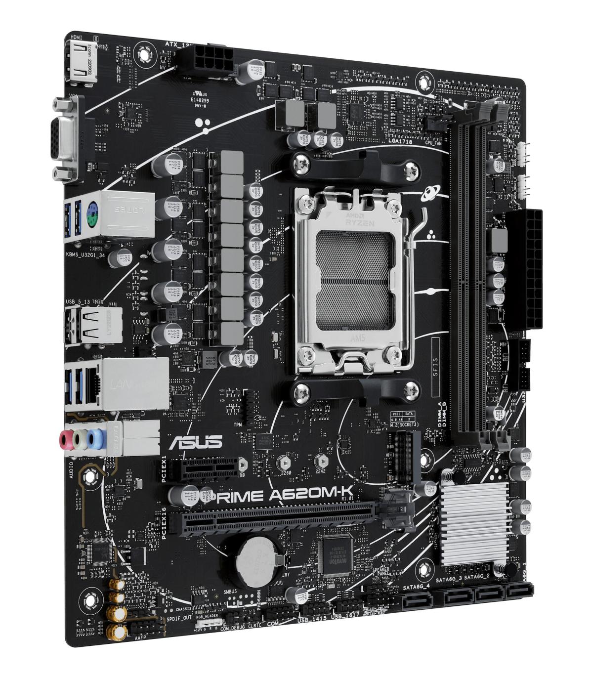 Placa Base Asus Prime A620M-K Socket AM5  DDR5  PCIe 4.0  Micro ATX