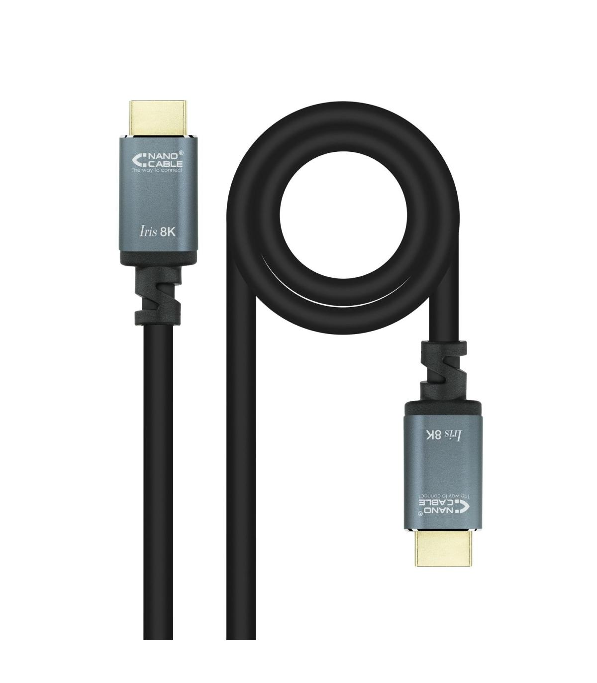 Cable HDMI 2.1 IRIS 8K Nanocable 10.15.8005  HDMI Macho - HDMI Macho  5m  Negro