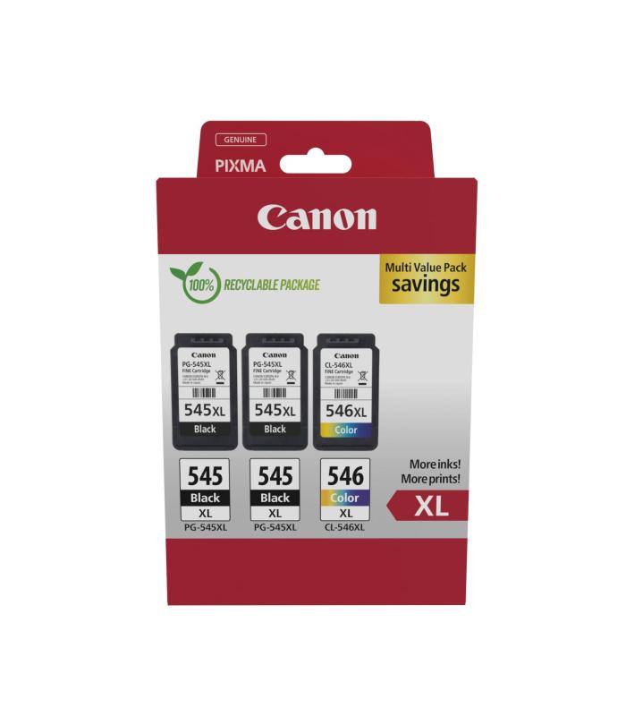 Cartucho De Tinta Original Canon PG-545XL + CL-546XL Multipack Alta Capacidad  2x Negro  Tricolor