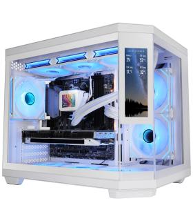 Caja Gaming Minitorre Mars Gaming MC-3TCORELCDM  Blanca
