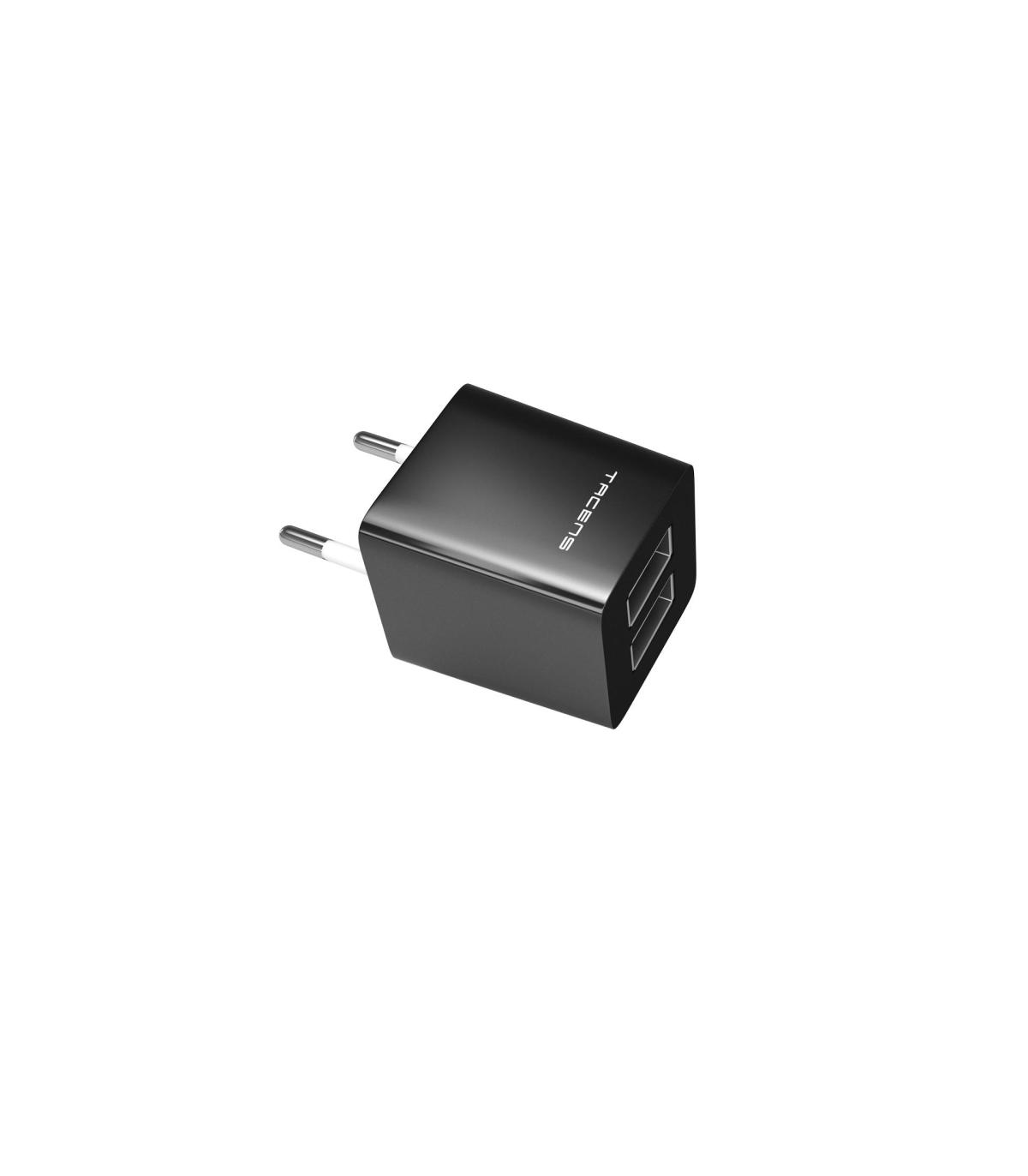 TACENS ANIMA AUSB1 USB CHARGER, 2x USB PORTS, 2.1A ULTRAFAST CHARGE, LIGHWEIGT AND COMPACT SIZE DESIGN, EU CONNECTOR, BLACK WHIT