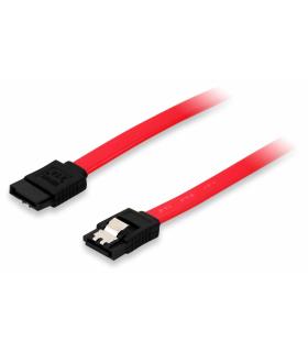 Equip - Cable SATA II - Con Clip De Seguridad - 0,5m - Rojo