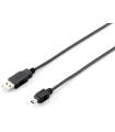 Equip - Cable USB A MiniUSB - USB-A/M A USB-B/M - 1.8m - Negro