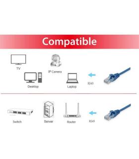 Equip - Cable De Red Latiguillo UTP Cat.6 0.5m - Color Azul