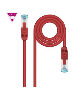 Cable De Red Latiguillo Cat.7 600MHZ LSZH SFTP PIMF AWG26, Rojo, 50 Cm