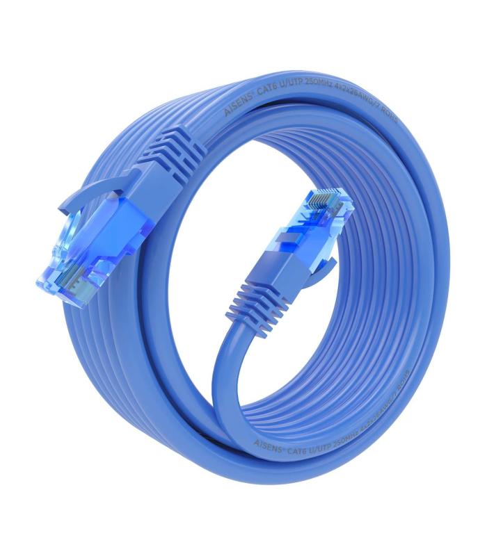 CABLE RED AISENS LATIGUILLO RJ45 CAT.6 UTP AWG26 CCA AZUL 5.0M