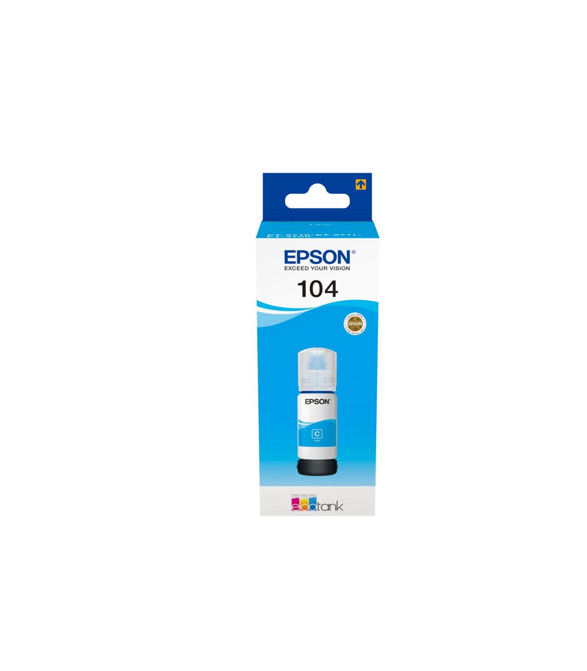 Epson Botella Tinta Ecotank 104 Cyan