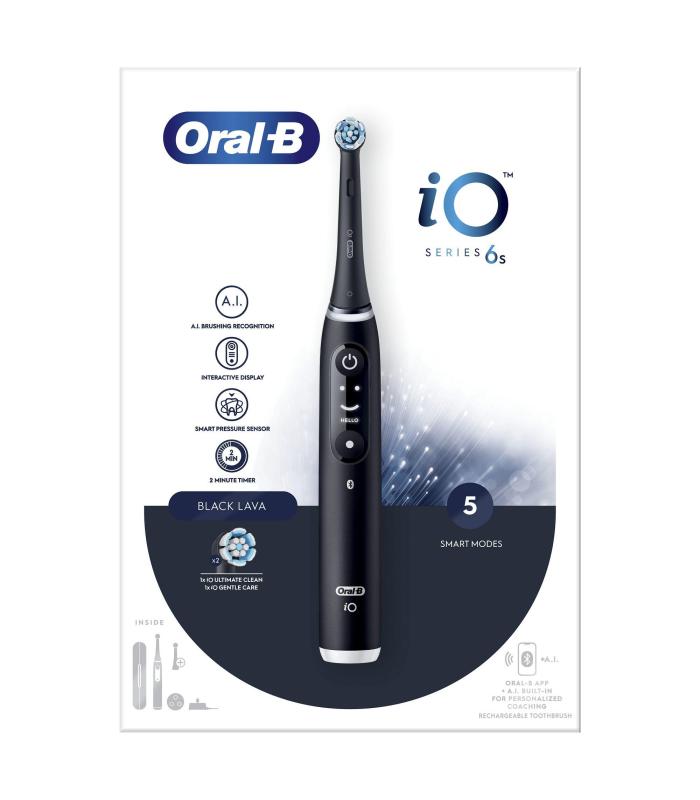 Cepillo Dental Braun Oral-B IO 6  Incluye 2 Recambios  Negro