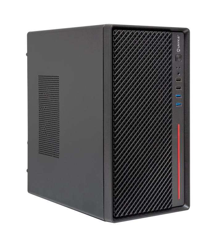Unyka Numen 300 Pro - Caja MicroATX - Sin Fuente (ATX) - 4 Slots - 1 X 3.5" Int - 2 X 2.5" Int - 2 X USB 2.0 - 2 X USB 3.0 - 2