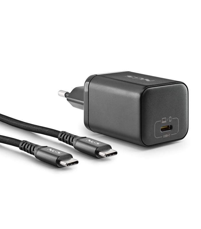 Cargador GaN De Porttil NGS BUD65W-L Para Lenovo  1xUSB Tipo-C  65W  Automtico  5 Conectores  Voltaje 5-20V