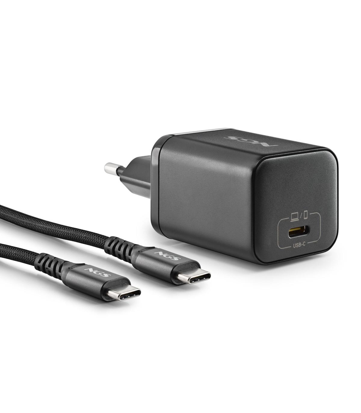 Cargador GaN De Porttil NGS BUD65W-L Para Lenovo  1xUSB Tipo-C  65W  Automtico  5 Conectores  Voltaje 5-20V