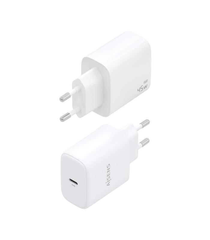 CARGADOR AISENS GAN 45W,1XUSB-C PD3.0 BLANCO