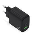 CARGADOR AISENS GAN 45W 1XUSB-C PD3.0 QC4.0 1XUSB-A QC3.0 NEGRO