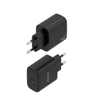 CARGADOR AISENS GAN 45W 1XUSB-C PD3.0 NEGRO