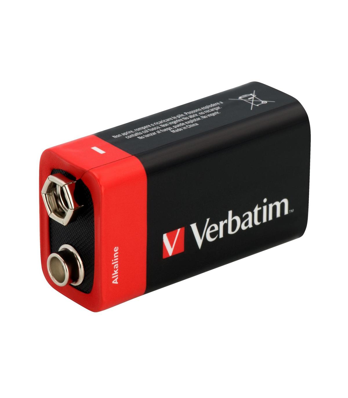 PILA ALCALINA VERBATIM 6LR61 9V 1 UNID.